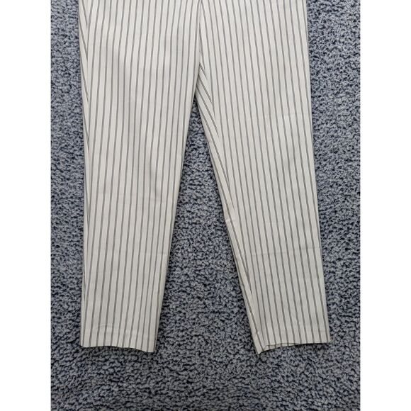 NWT Liz Claibrone Career Emma Slim Leg Ankle Pants Size 4 Striped Stretch White - Picture 5 of 12